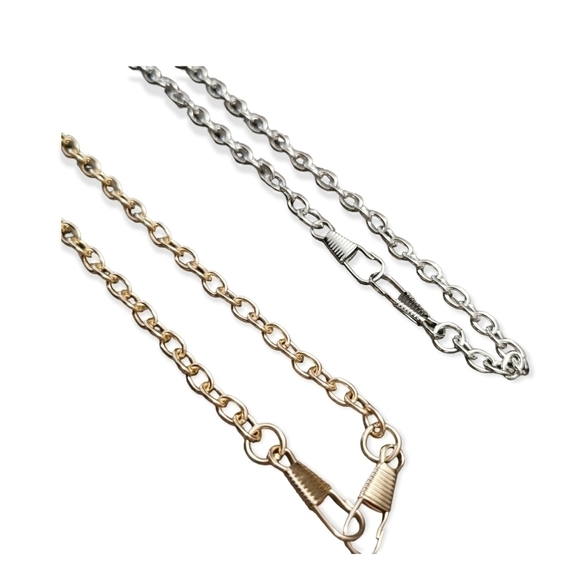 1 Generic faux gold and 1 silver bag wallet chain - Picture 1 of 6